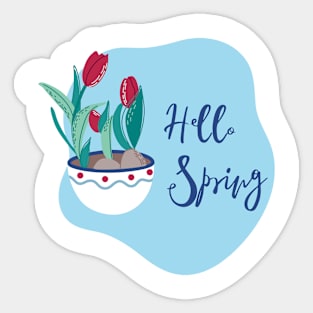 Hello spring Sticker